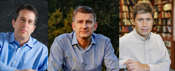 Marc Kamionkowski, Uroš Seljak, and Matias Zaldarriaga, recipients of the 2021 Gruber Cosmology Prize.