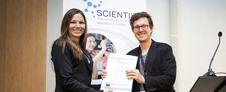 Scientix Award received by Pedro Russo