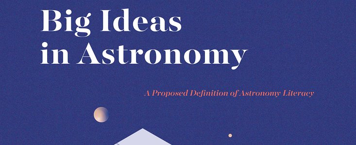 Cover of the booklet "Big Ideas in Astronomy"