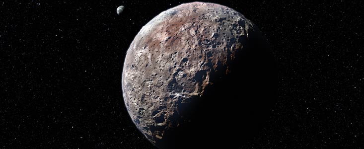 Artist’s impression of Pluto and Charon
