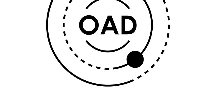 Logo of OAD (Black, White Background)