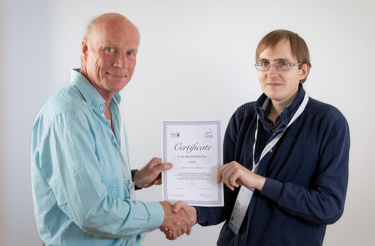 PhD Prize recipient Adrian Sven Hamers