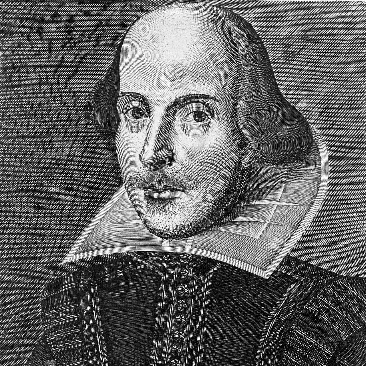 Martin Droeshout’s 1623 engraving of Shakespeare