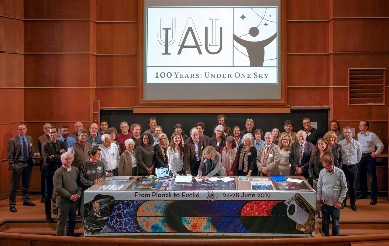 Group photo from the 1st IAU–Shaw Workshop