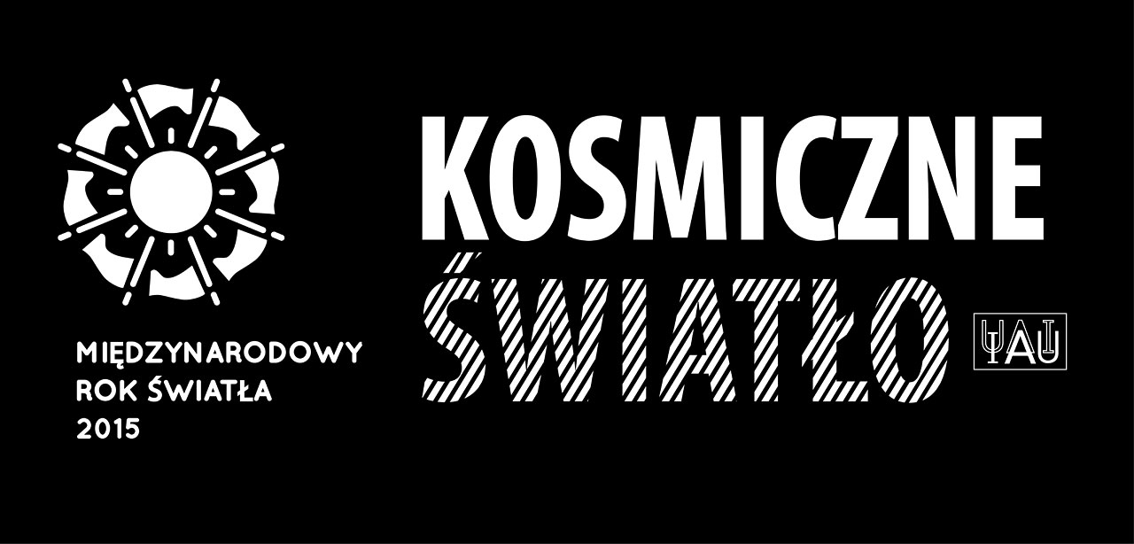 Cosmic Light Logo (white on black background, Polish)