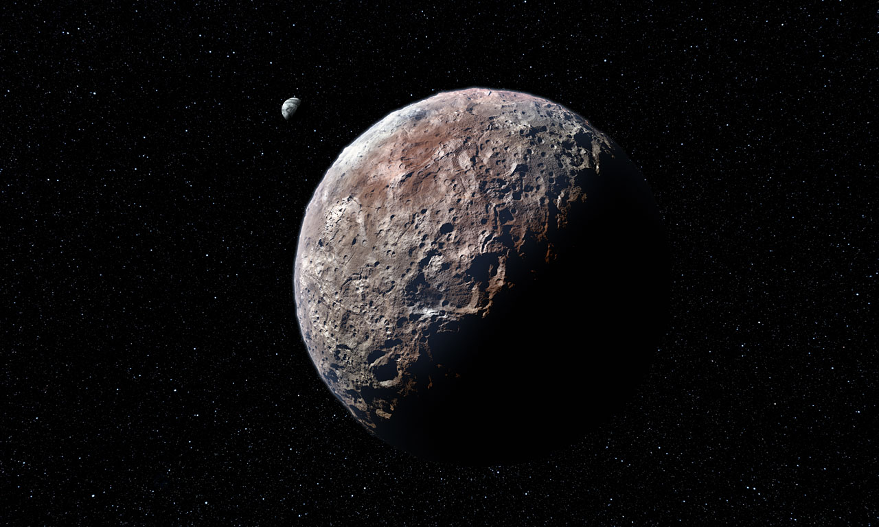 Artist’s impression of Pluto and Charon