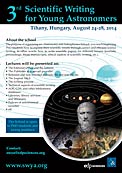 Poster of the event 3rd Scientific Writing for Young Astronomers