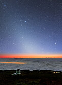 Zodiacal Light over GTC Observatory